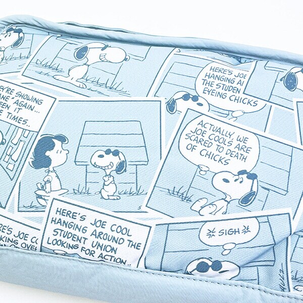 スヌーピー 仕切りポーチ (ブルー) コミックトラベルシリーズ SNOOPY