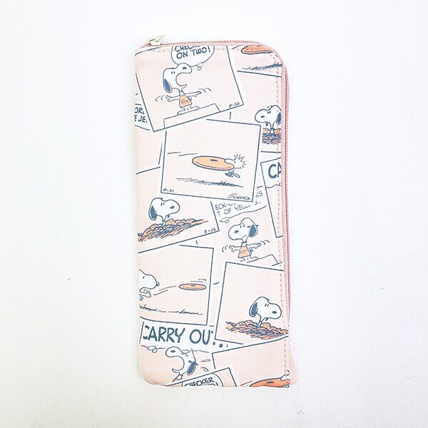 スヌーピー 耐熱ポーチ(S) ピンク コミック トラベル SNOOPY