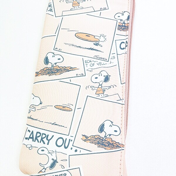 スヌーピー 耐熱ポーチ(S) ピンク コミック トラベル SNOOPY