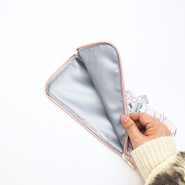 スヌーピー 耐熱ポーチ(S) ピンク コミック トラベル SNOOPY