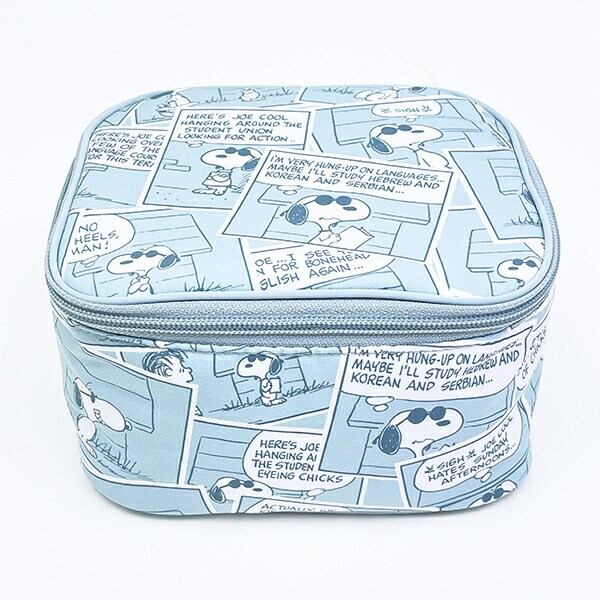 スヌーピー たためるボックスポーチ (ブルー) コミックトラベルシリーズ SNOOPY