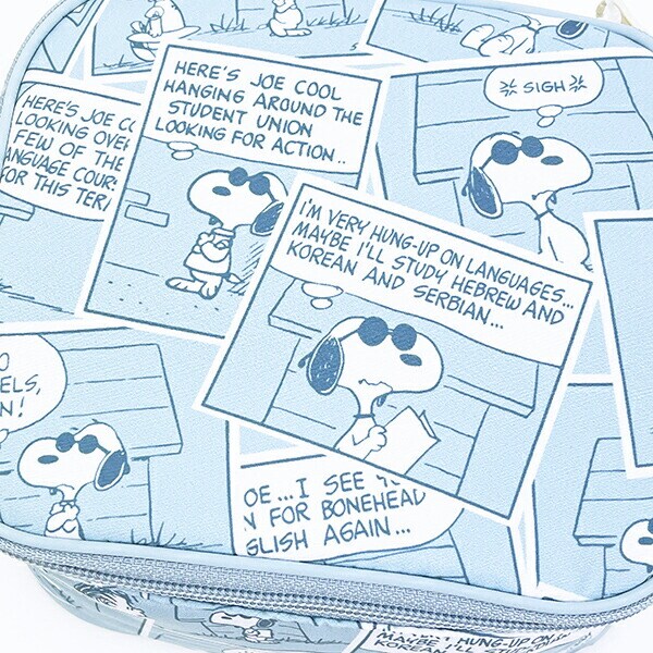 スヌーピー たためるボックスポーチ (ブルー) コミックトラベルシリーズ SNOOPY