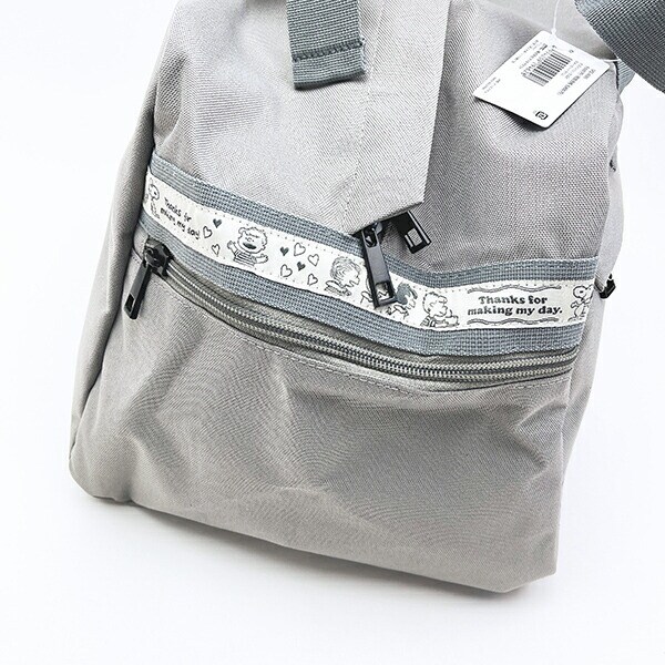 スヌーピー ボストンリュック (ライトグレー) バッグ トラベル SNOOPY