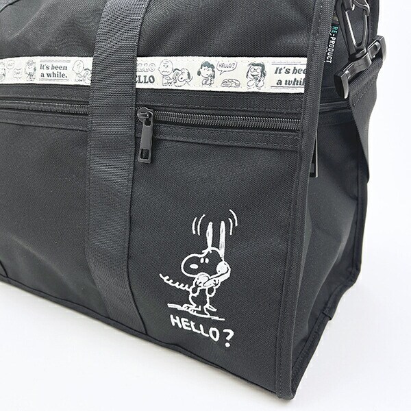スヌーピー ボストンバッグ (ブラック) トラベル SNOOPY