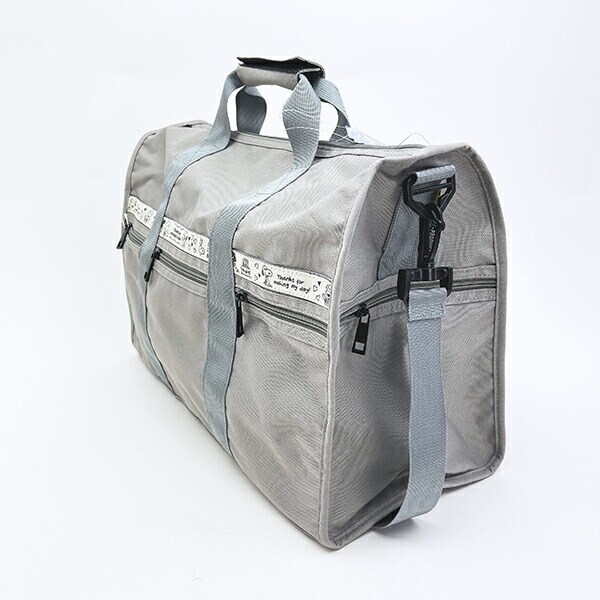 スヌーピー ボストンバッグ (ライトグレー) トラベル SNOOPY