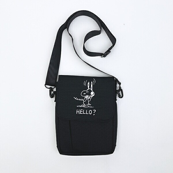 スヌーピー パスポートショルダーバッグ (ブラック) トラベル SNOOPY