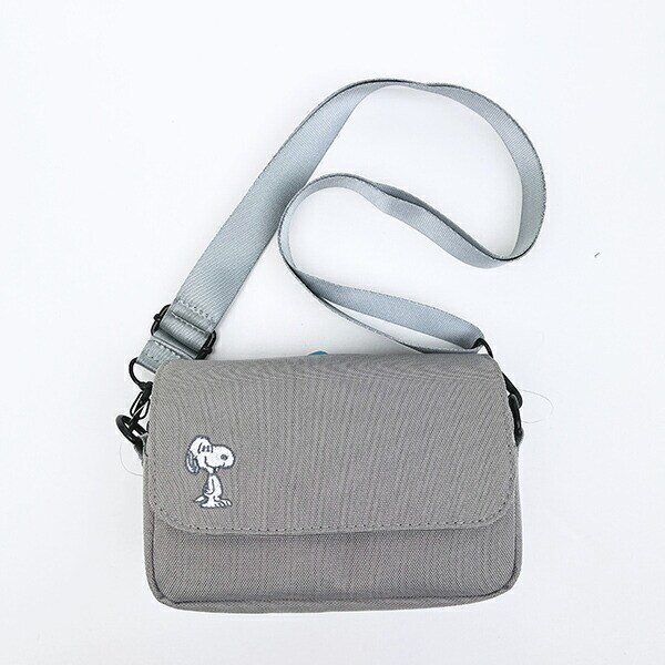 スヌーピー カメラショルダーバッグ (ライトグレー) トラベル SNOOPY