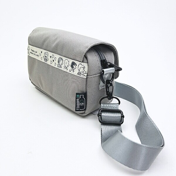 スヌーピー カメラショルダーバッグ (ライトグレー) トラベル SNOOPY