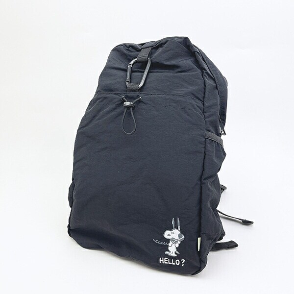 スヌーピー パッカブル軽量リュック (ブラック) バッグ トラベル SNOOPY