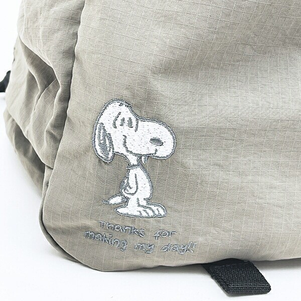 スヌーピー パッカブル軽量リュック (ライトグレー) バッグ トラベル SNOOPY