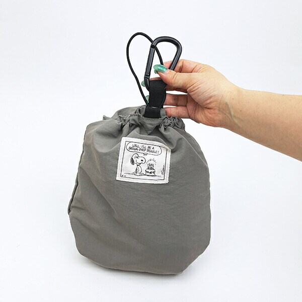 スヌーピー パッカブル軽量リュック (ライトグレー) バッグ トラベル SNOOPY