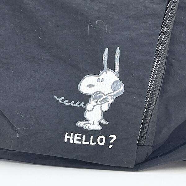 スヌーピー パッカブルボストン トラベルバッグ ブラック SNOOPY