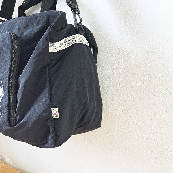 スヌーピー パッカブルボストン トラベルバッグ ブラック SNOOPY