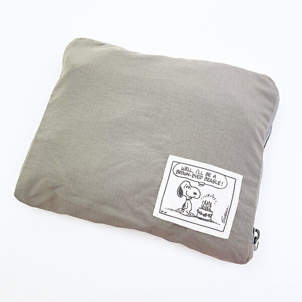 スヌーピー パッカブルボストン トラベルバッグ ライトグレー SNOOPY