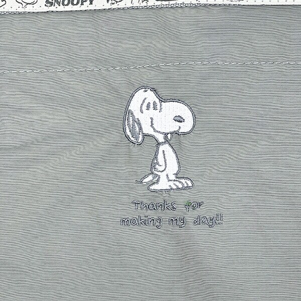 スヌーピー 巾着付きスーベニアトートバッグ (ライトグレー) トラベル SNOOPY