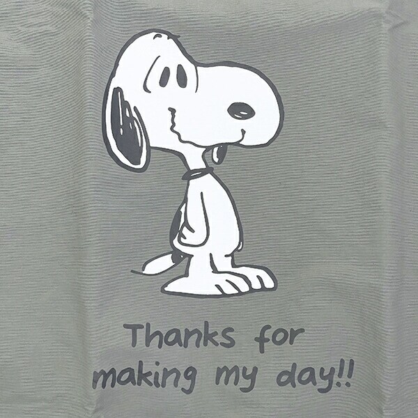 スヌーピー 巾着トートバッグ (ライトグレー) トラベル SNOOPY