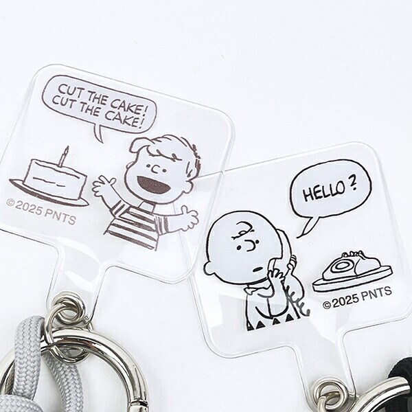 スヌーピー キーパスケース付きスマホショルダー (ブラック) トラベル SNOOPY