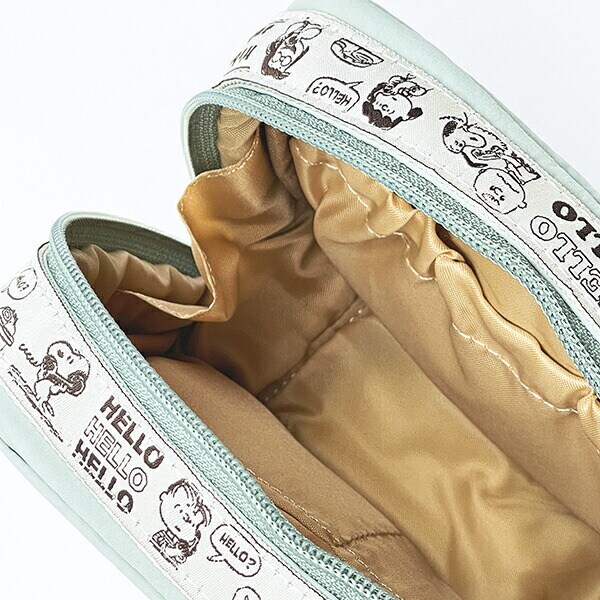 スヌーピー たっぷりトラベルポーチ グリーン SNOOPY