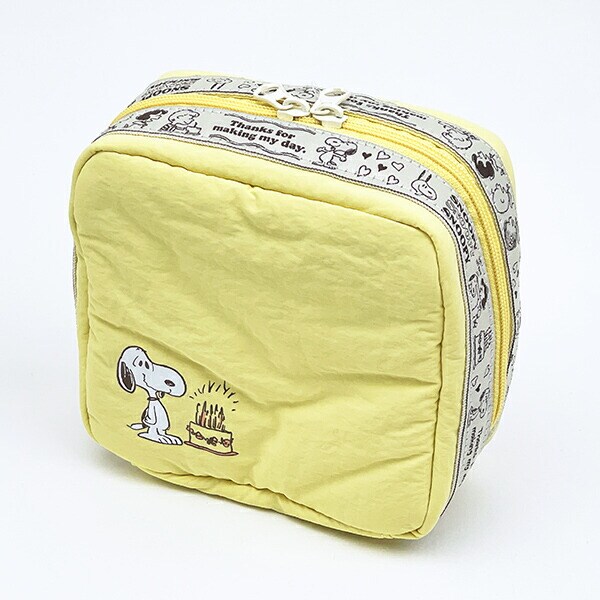 スヌーピー たっぷりトラベルポーチ イエロー SNOOPY