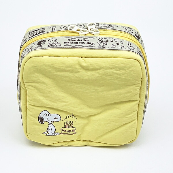 スヌーピー たっぷりトラベルポーチ イエロー SNOOPY