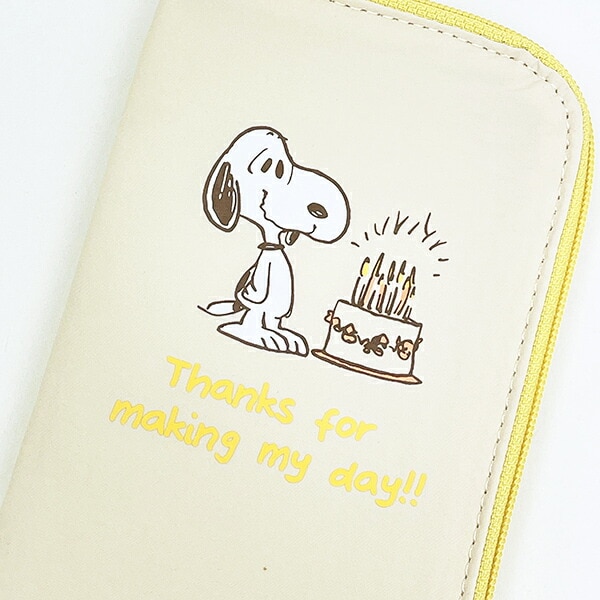 スヌーピー 耐熱トラベルポーチ (S) アイボリー 旅行 SNOOPY