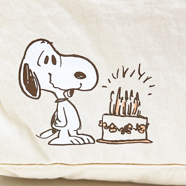 スヌーピー 仕切り沢山ポーチ トラベル アイボリー SNOOPY