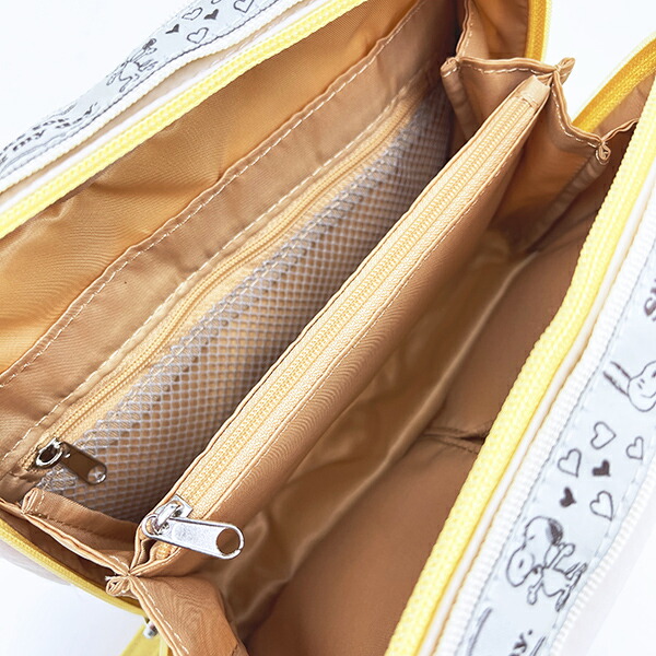 スヌーピー 仕切り沢山ポーチ トラベル アイボリー SNOOPY