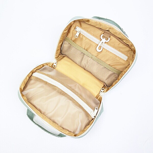 スヌーピー 2WAY吊下げポーチ トラベル グリーン SNOOPY