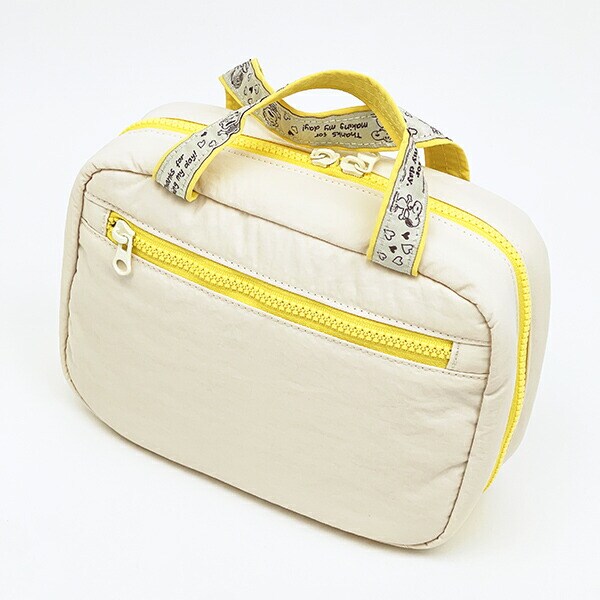 スヌーピー 2WAY吊下げポーチ トラベル アイボリー SNOOPY