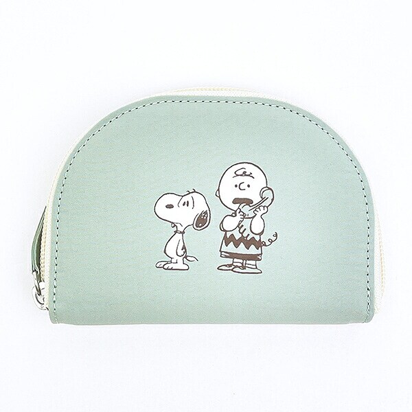 スヌーピー アクセサリーポーチ グリーン トラベル SNOOPY