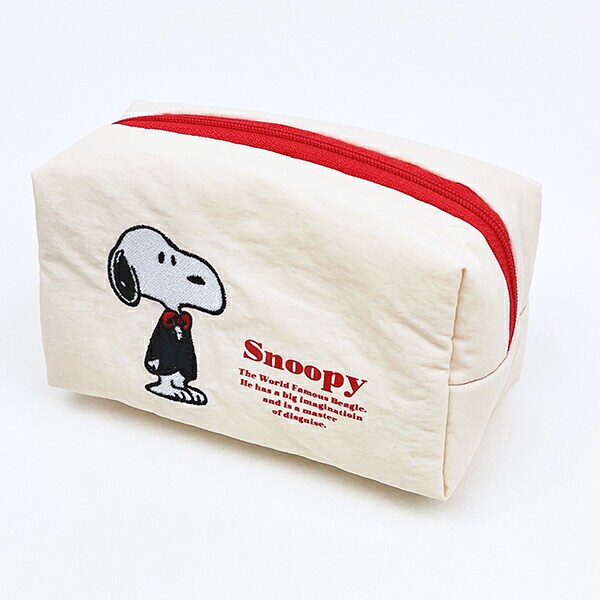 スヌーピー コスメポーチ アップリケ SNOOPY