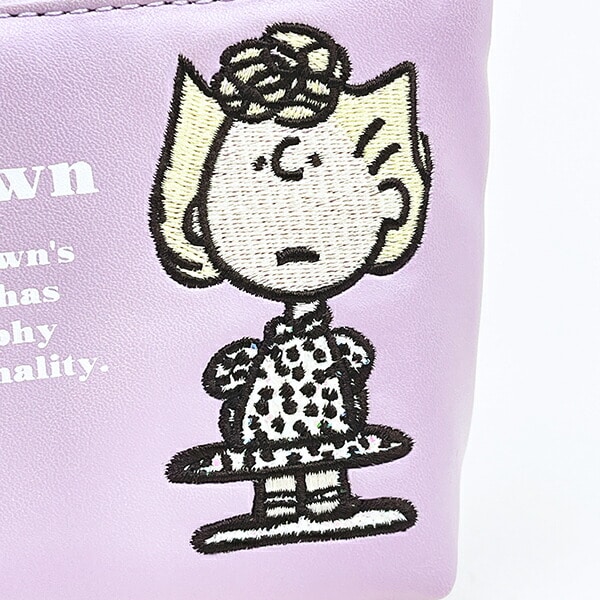スヌーピー サリー ミニ船形ポーチ アップリケ SNOOPY