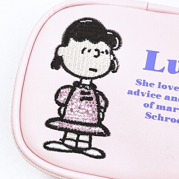 スヌーピー ルーシー アクセサリーケース (アップリケ) SNOOPY