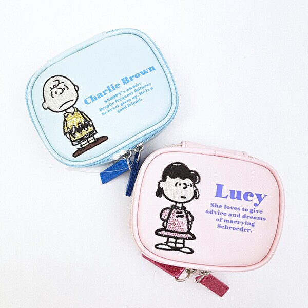 スヌーピー ルーシー アクセサリーケース (アップリケ) SNOOPY