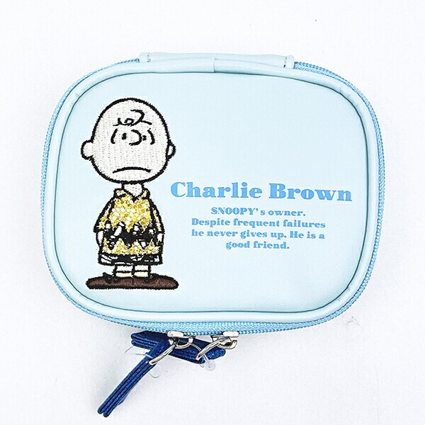 スヌーピー チャーリーブラウン アクセサリーケース (アップリケ) SNOOPY