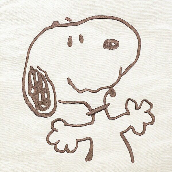 スヌーピー チェックリバーシブルトートバッグ ベージュ SNOOPY