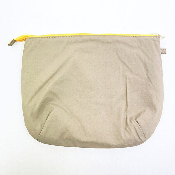 スヌーピー チェックリバーシブルポーチ ベージュ SNOOPY