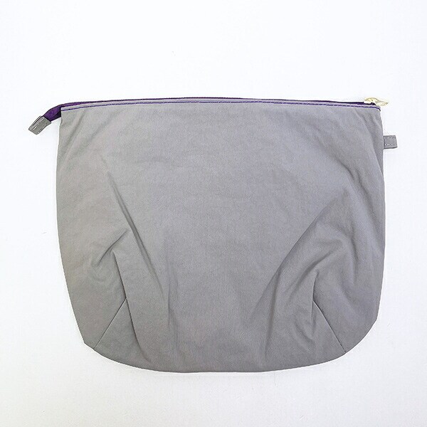 スヌーピー ジョークール チェックリバーシブルポーチ グレー SNOOPY