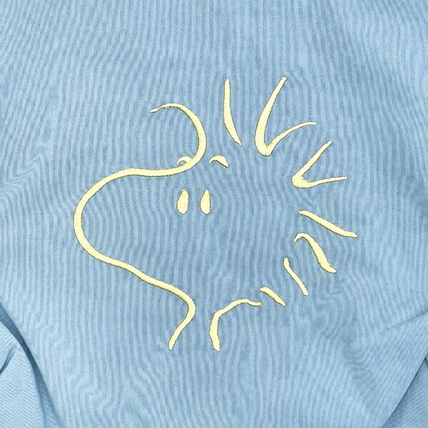 スヌーピー ウッドストック チェックリバーシブルポーチ ブルー SNOOPY