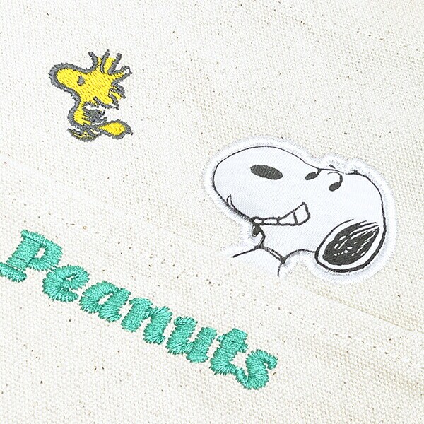 スヌーピー ウッドストック＆スヌーピー ふっくらアップリケミニトートバッグ SNOOPY