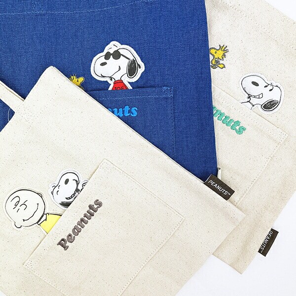 スヌーピー ウッドストック＆スヌーピー ふっくらアップリケミニトートバッグ SNOOPY
