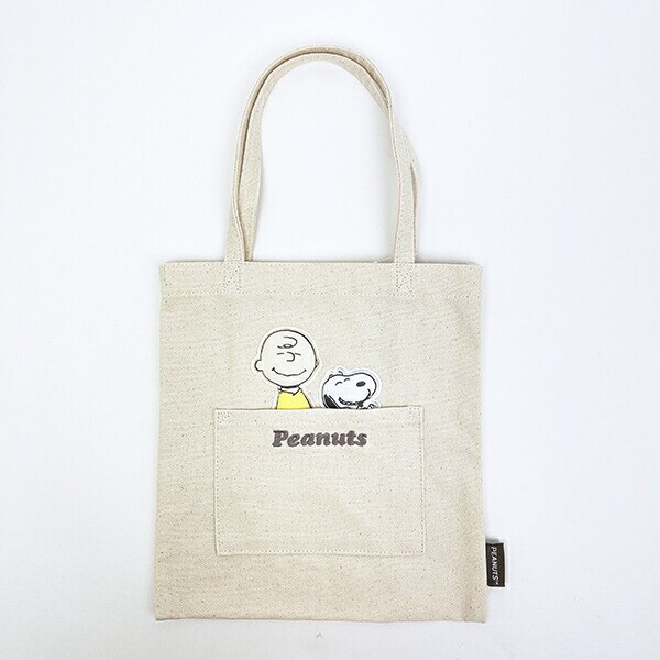 スヌーピー チャーリーブラウン&スヌーピー ふっくらアップリケミニトートバッグ SNOOPY