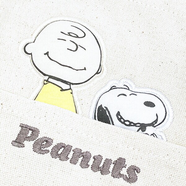スヌーピー チャーリーブラウン＆スヌーピー ふっくらアップリケミニトートバッグ SNOOPY