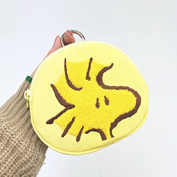 スヌーピー ウッドストック ダイカット刺繍パスポーチ SNOOPY