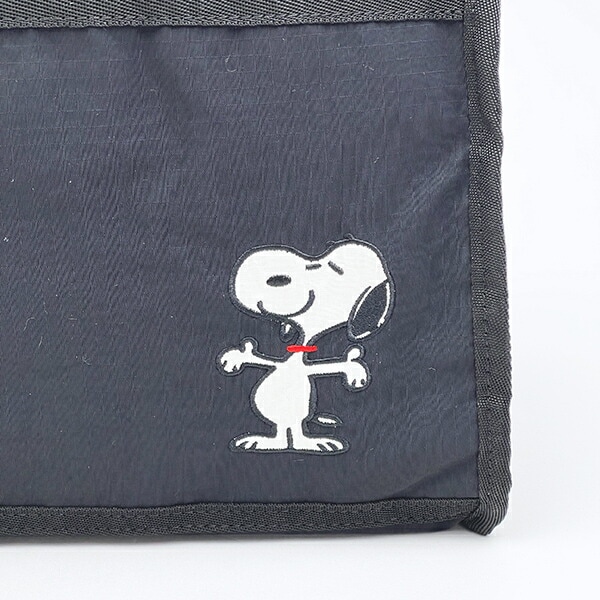 スヌーピー リップストップボストンバッグ ブラック SNOOPY