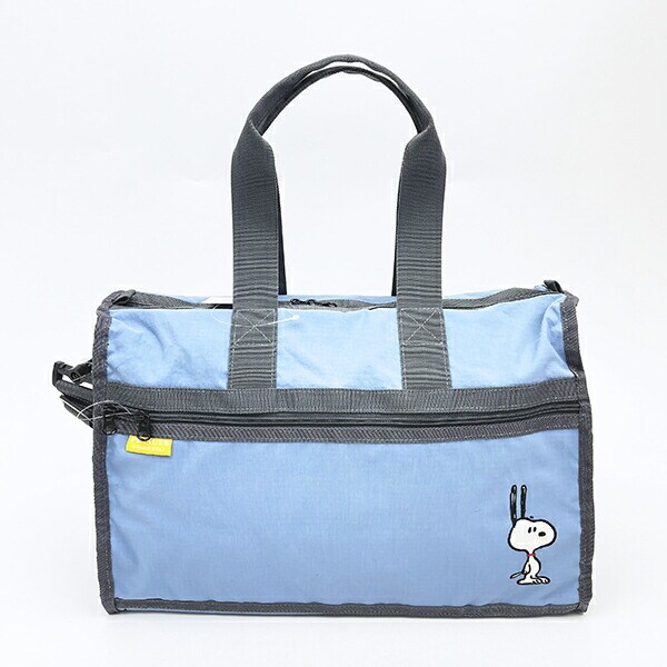 スヌーピー リップストップボストンバッグ ブルー SNOOPY