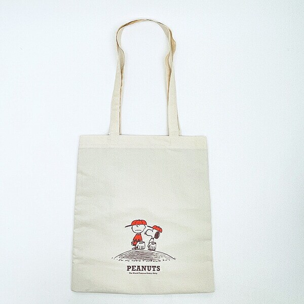 スヌーピー トートバッグ ベースボール レッド SNOOPY