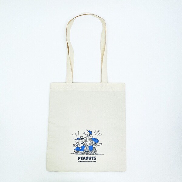 スヌーピー トートバッグ ベースボール ブルー SNOOPY