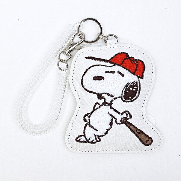 スヌーピー ダイカットパスケース ベースボール レッド 定期入れ SNOOPY