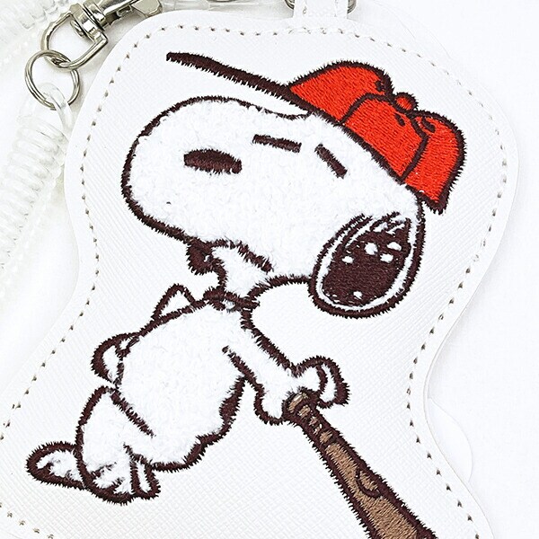 スヌーピー ダイカットパスケース ベースボール レッド 定期入れ SNOOPY
